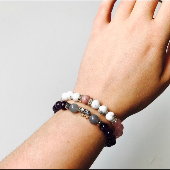 💗 Rose quartz with white howlite natural stones - Picture 16 of 17